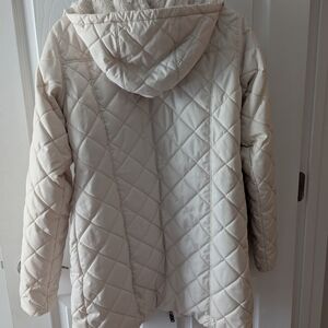 Columbia Cream Quilted Puffer with Hood